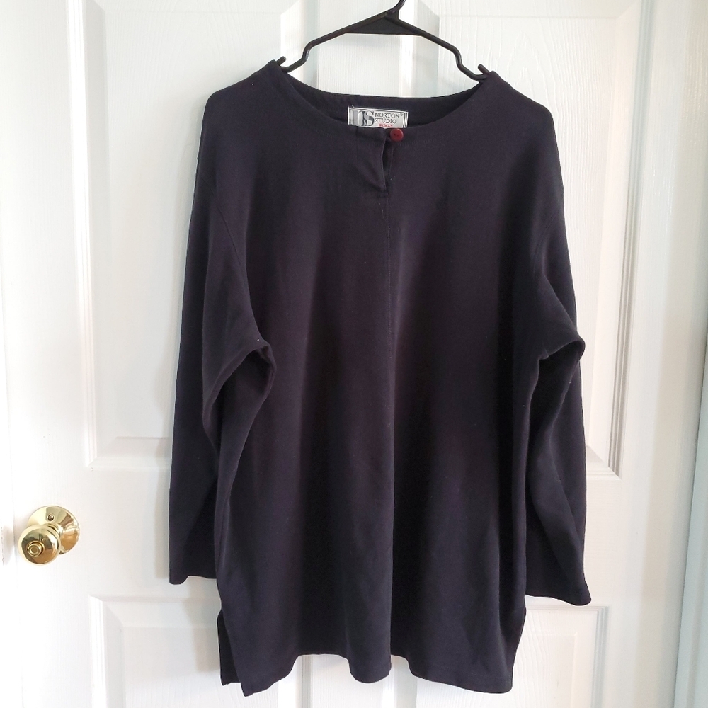 Norton Studio Black Sweatshirt. Size 2XL. #68